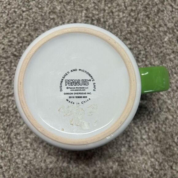 “Merry Christmas” Peanuts White Green Coffee Mug - Picture 5 of 9